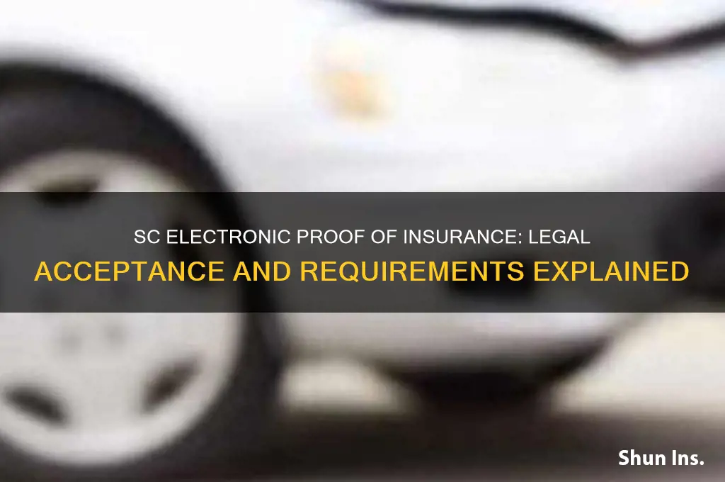does sc allow electronic proof of insurance
