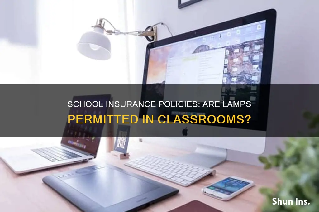 does school insurance allow lamps in classrooms