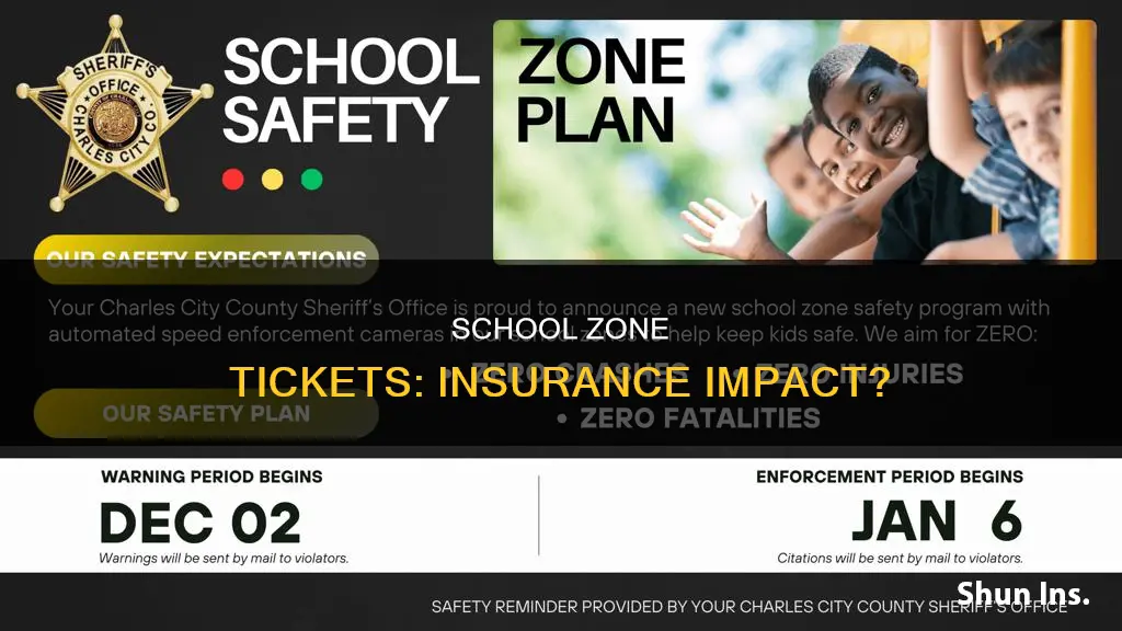does school zone ticket affect insurance