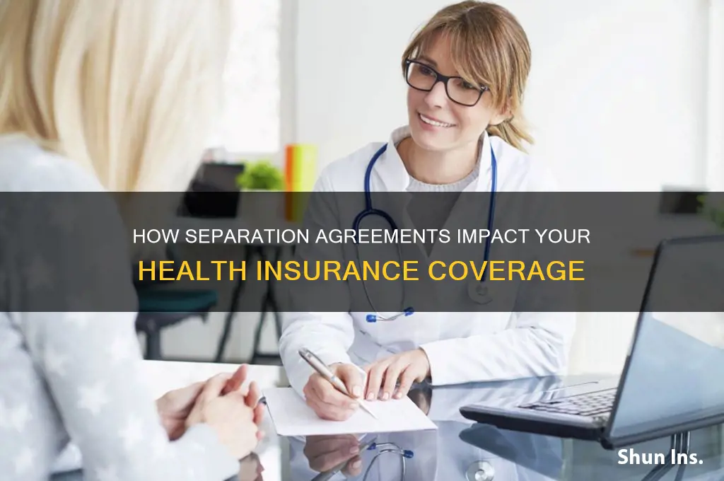 does separation agreement affect health insurance
