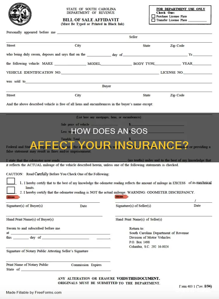 does sos check insurance