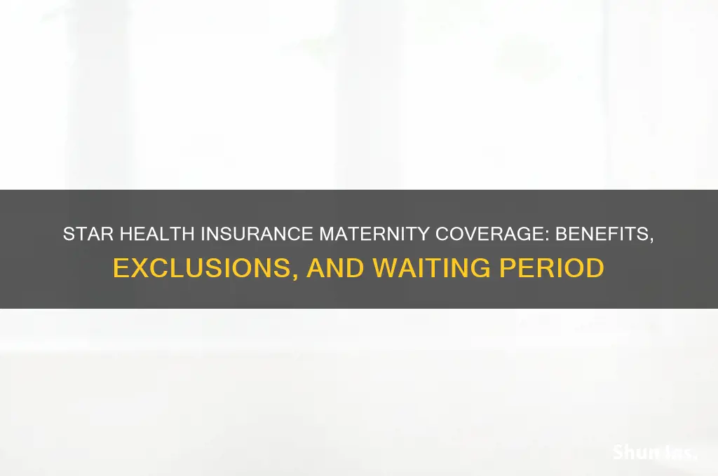 does star health insurance cover maternity