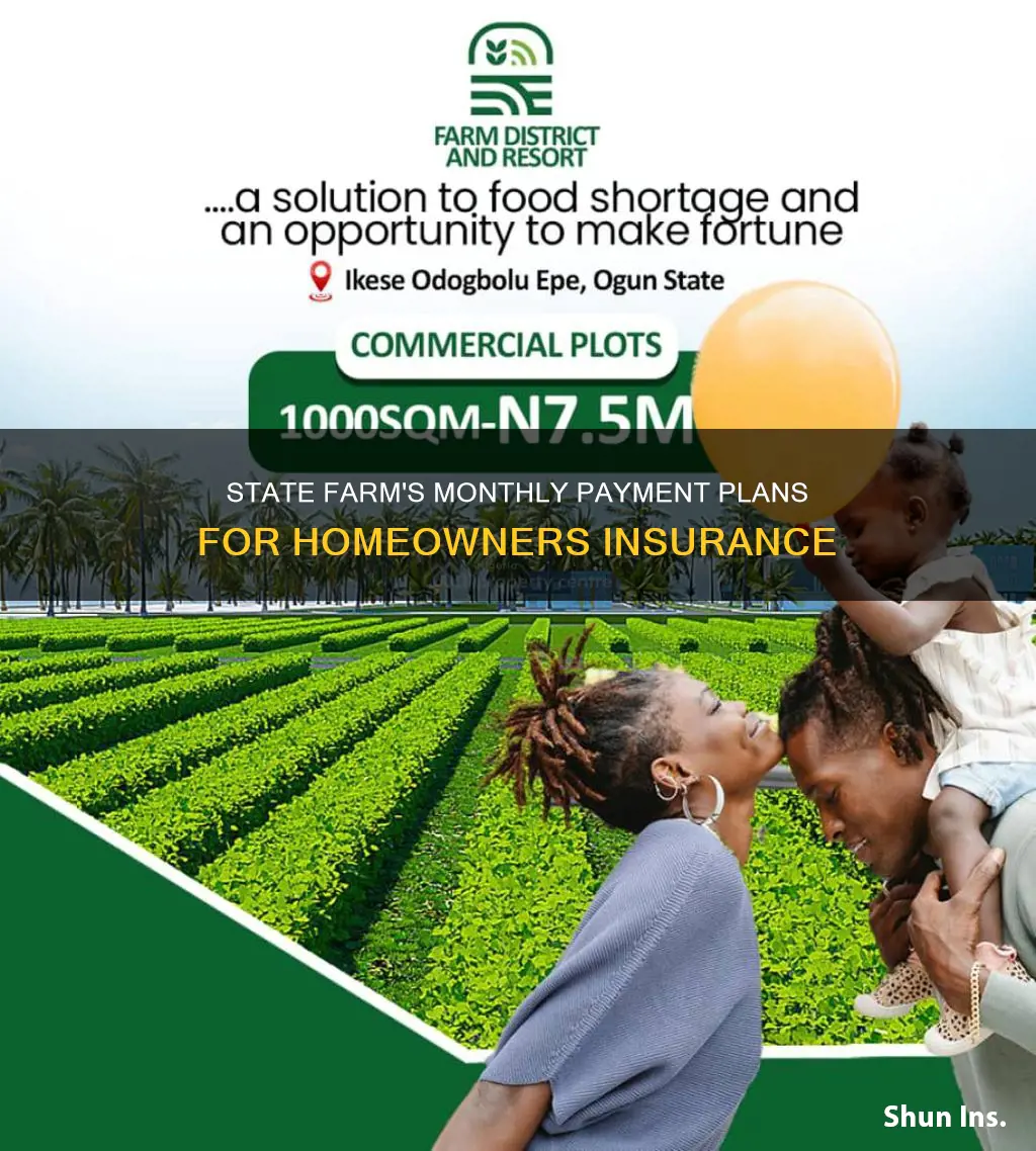 does state farm offer monthly payment plans on homeowners insurance