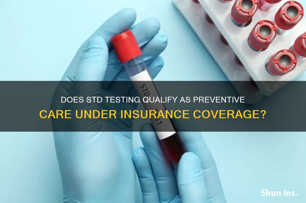 does std testing count as screening insurance