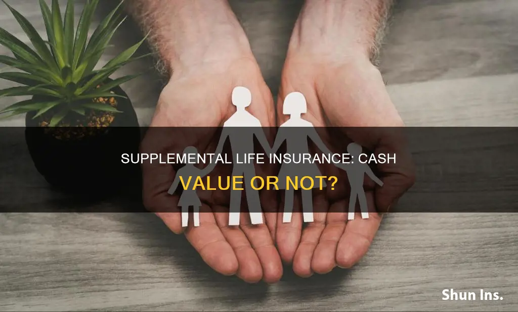 does supplemental life insurance have a cash value