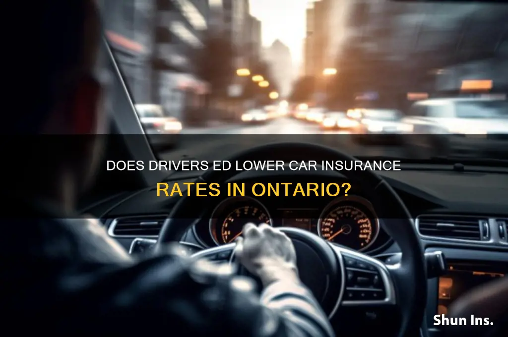 does taking drivers ed reduce insurance ontario