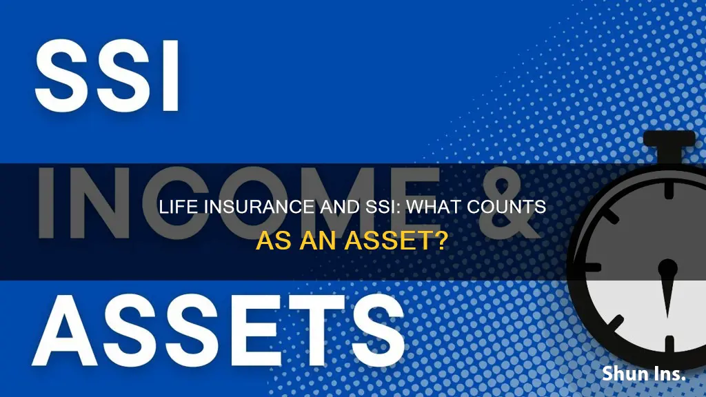 does term life insurance count for ssi assets