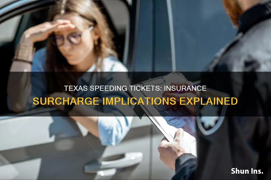 does texas allow an insurance surcharge for speeding ticket