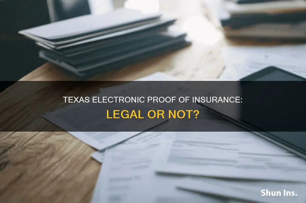 does texas allow electronic proof of insurance