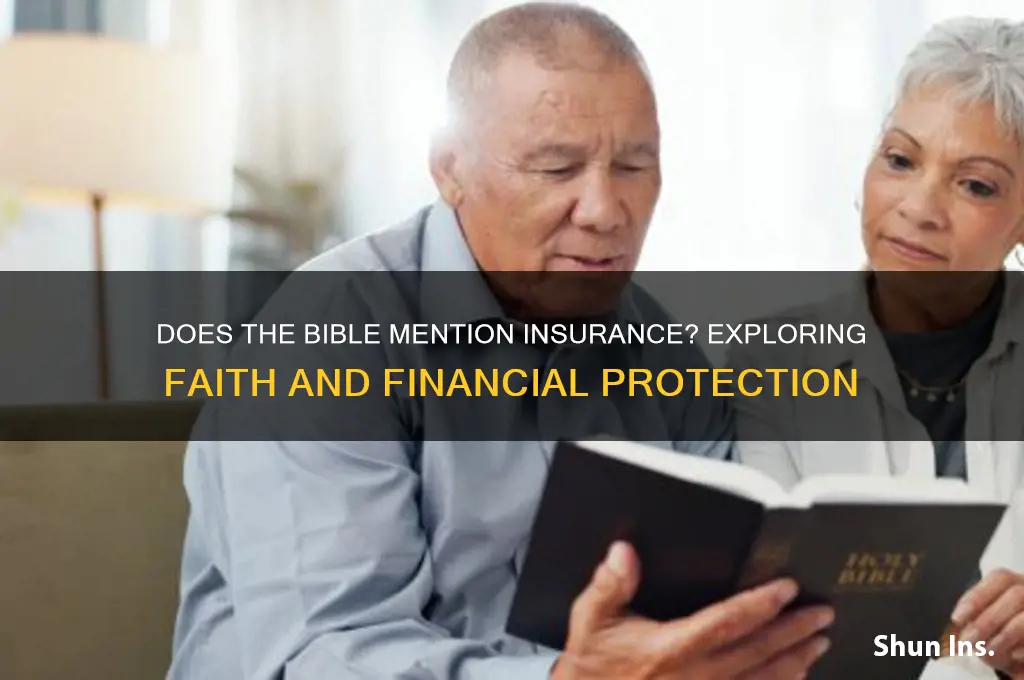 does the bible mention insurance