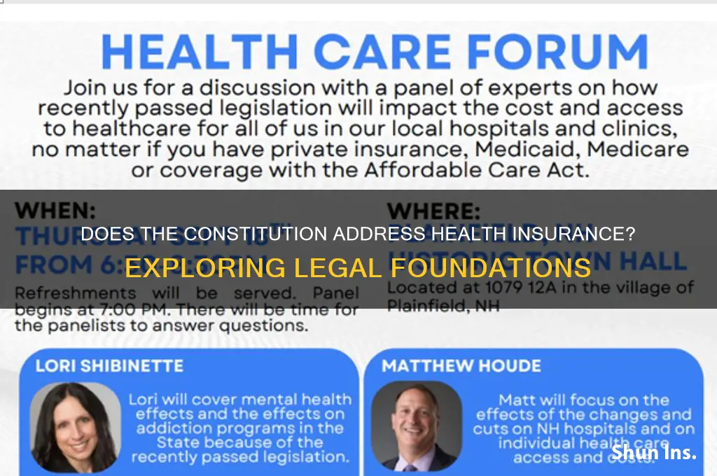 does the consitution mention heath insurance