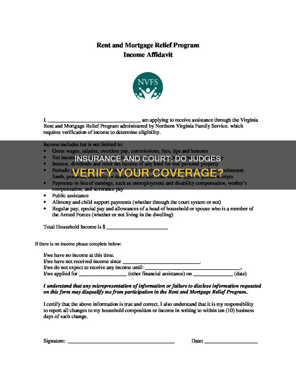 does the court check your insurance