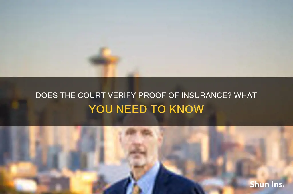 does the court verify proof of insurance