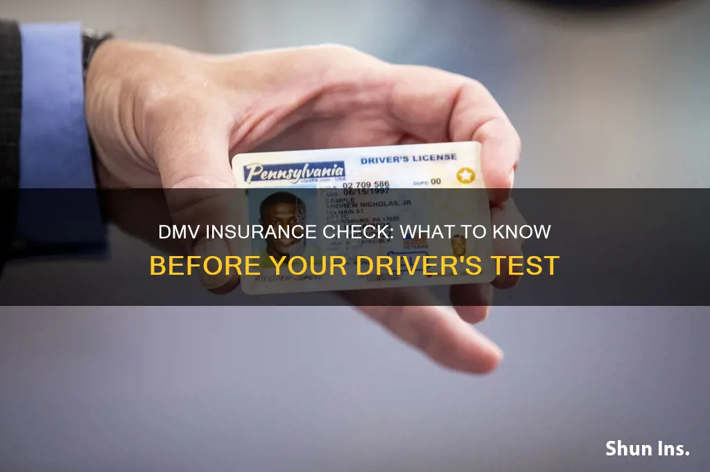 does the dmv check insurance for drivers tests