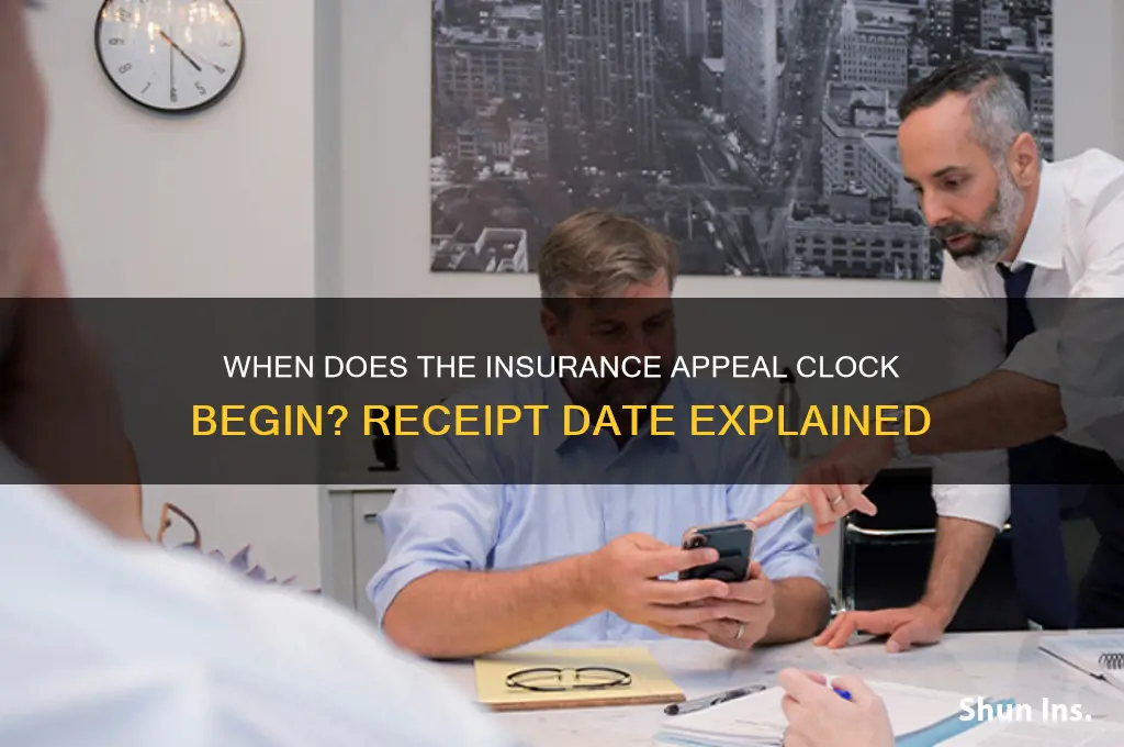 does the insurance appeal date start from receipt