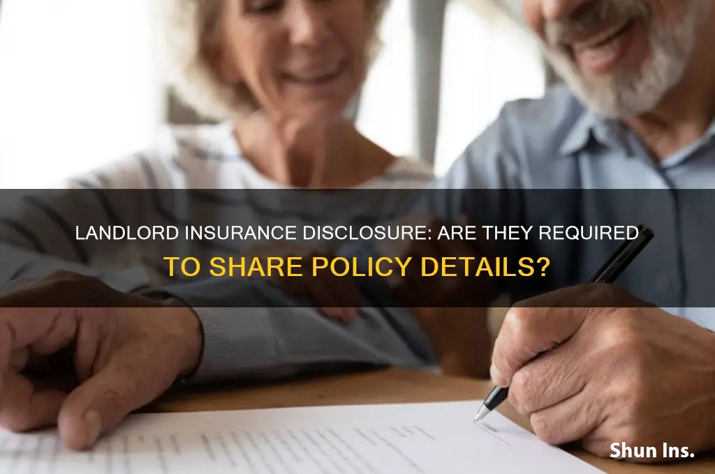 does the landloard have to give me their insurance information