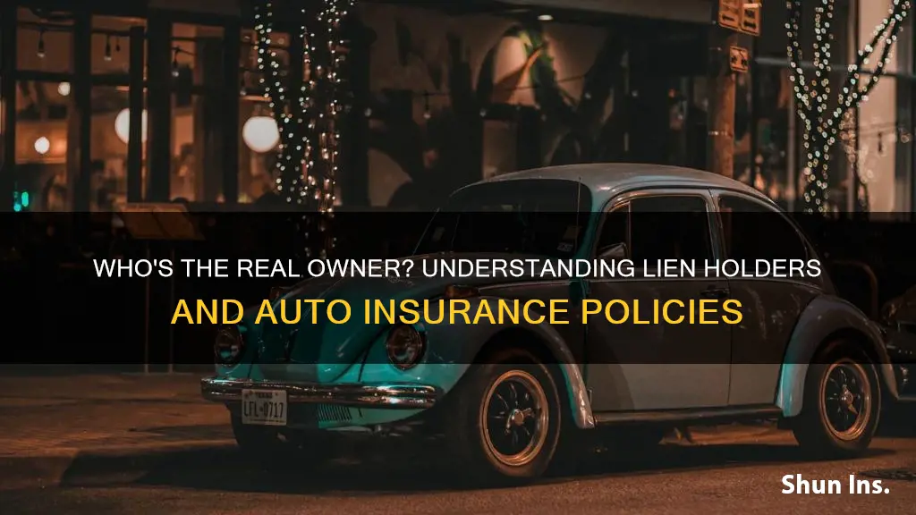 does the lien holder show on an auto insurance policy