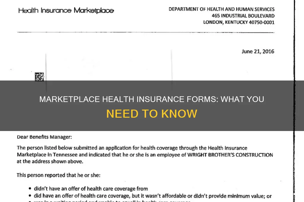 does the market place send health insurance forms