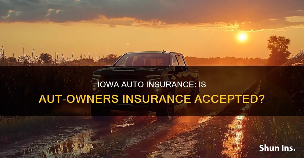 does the state of iowa accept aut-owners insurance