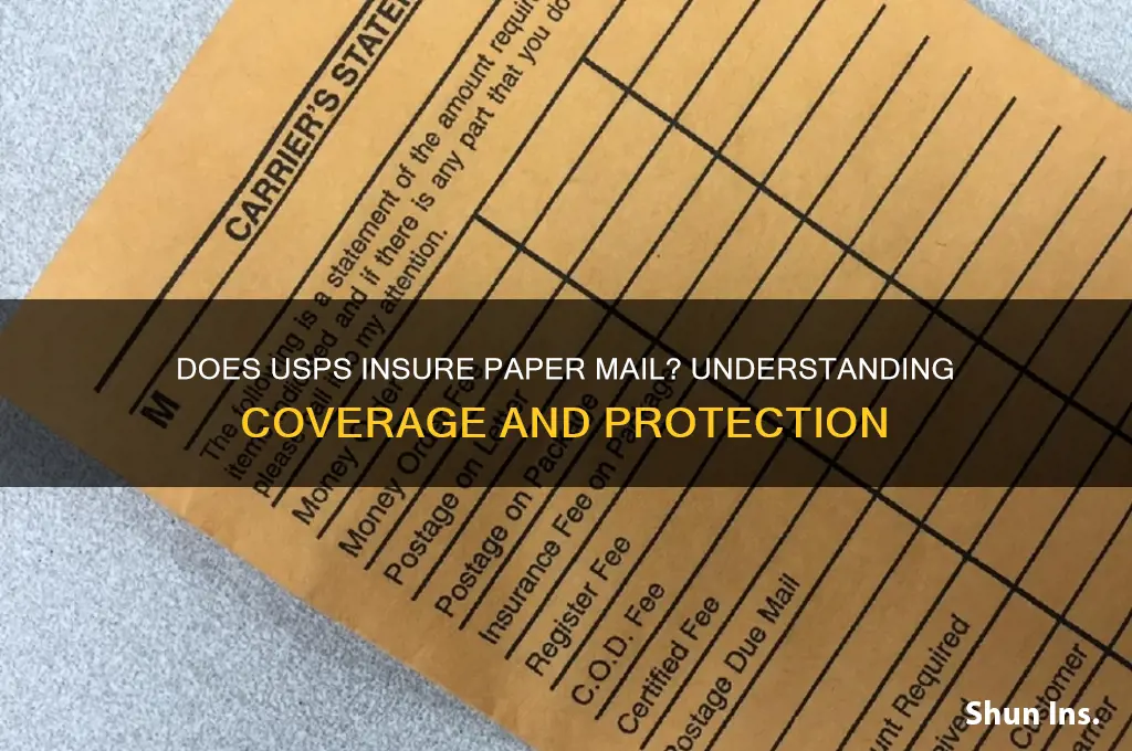 does the usps insure paper