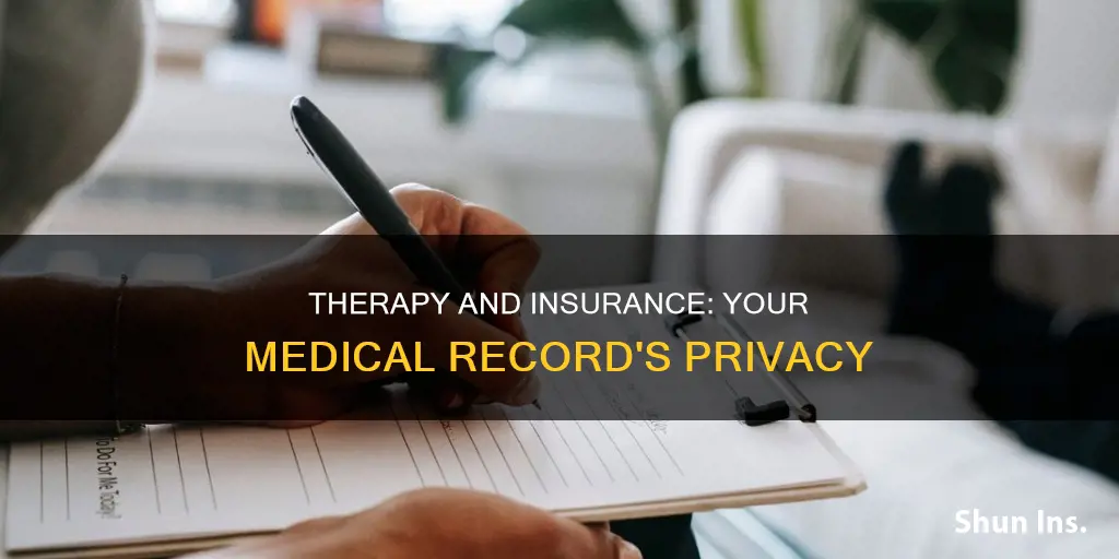 does therapy without insurance go on medical record