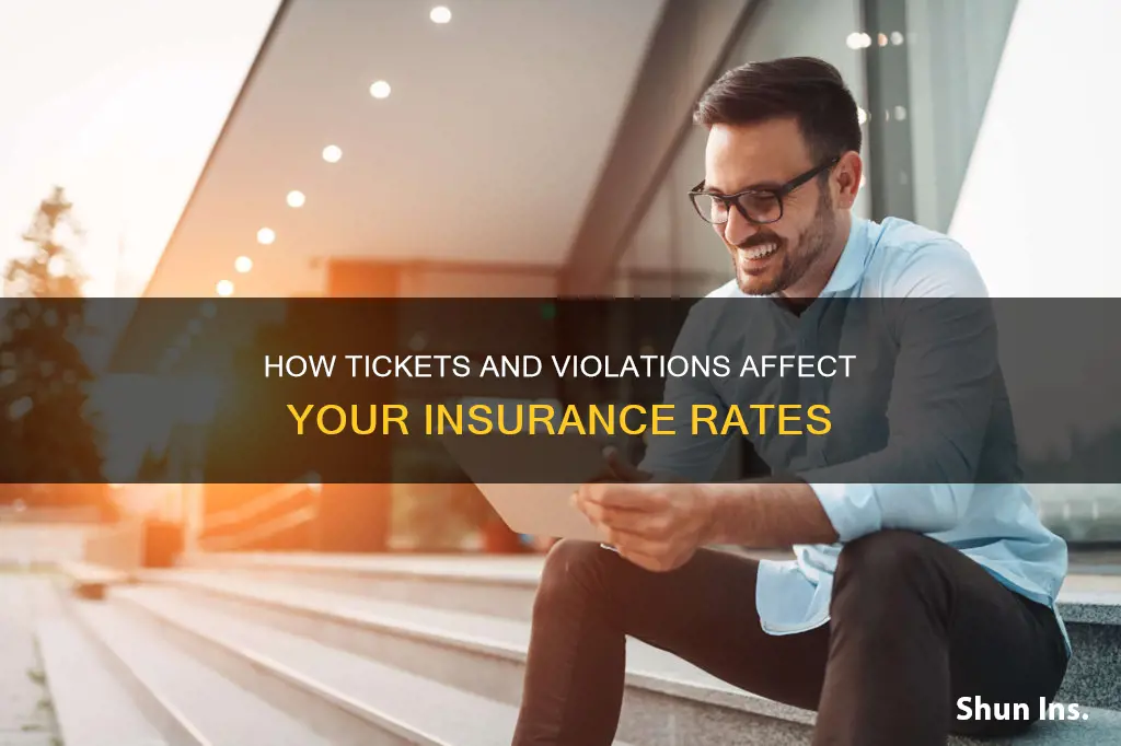 does ticket and violations show on insurance