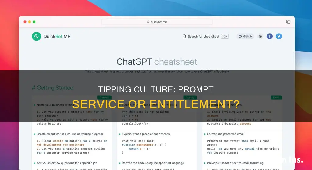 does tipping insure prompt service