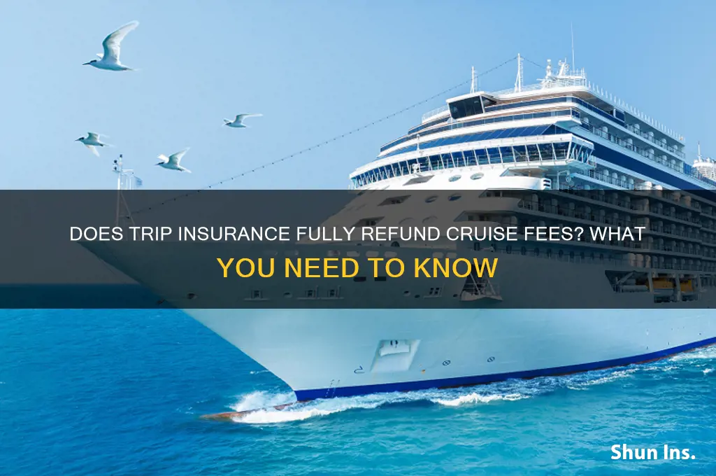 does trip insurance refund 100 of cruise fees