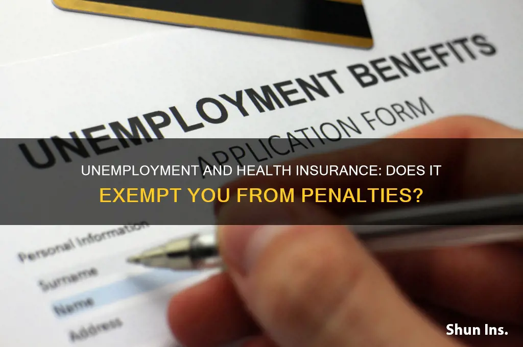 does unemployment qualify as exemption of health insurance penalty