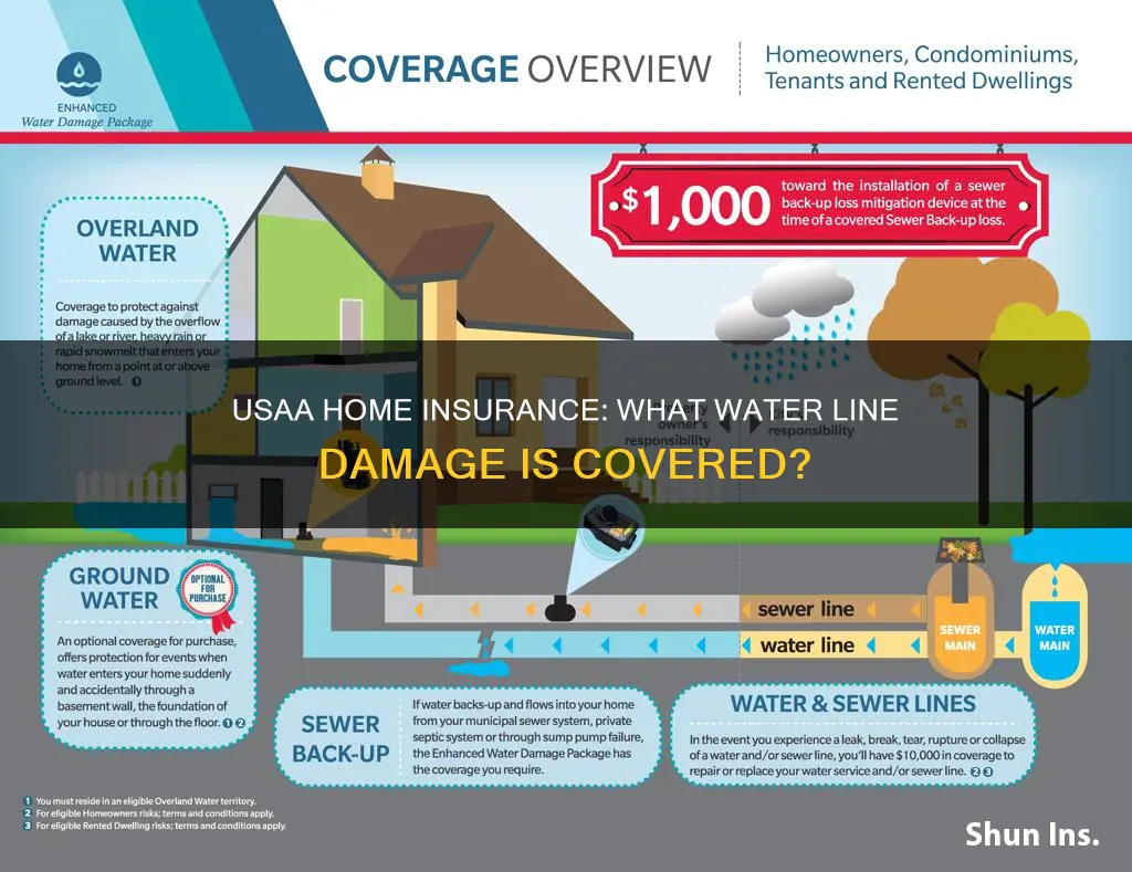 does usaa homeowners insurance cover broken water line