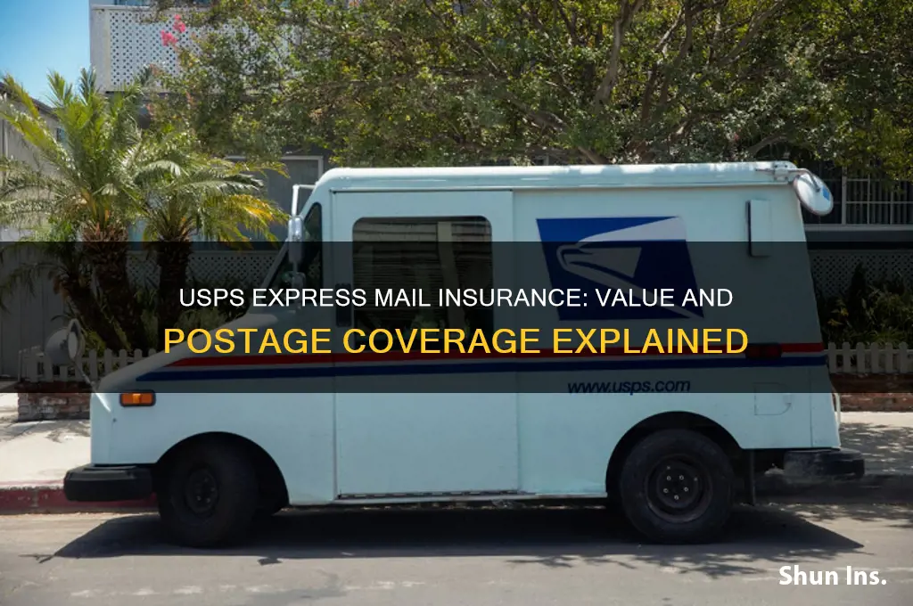 does usps express insure the value and the postage