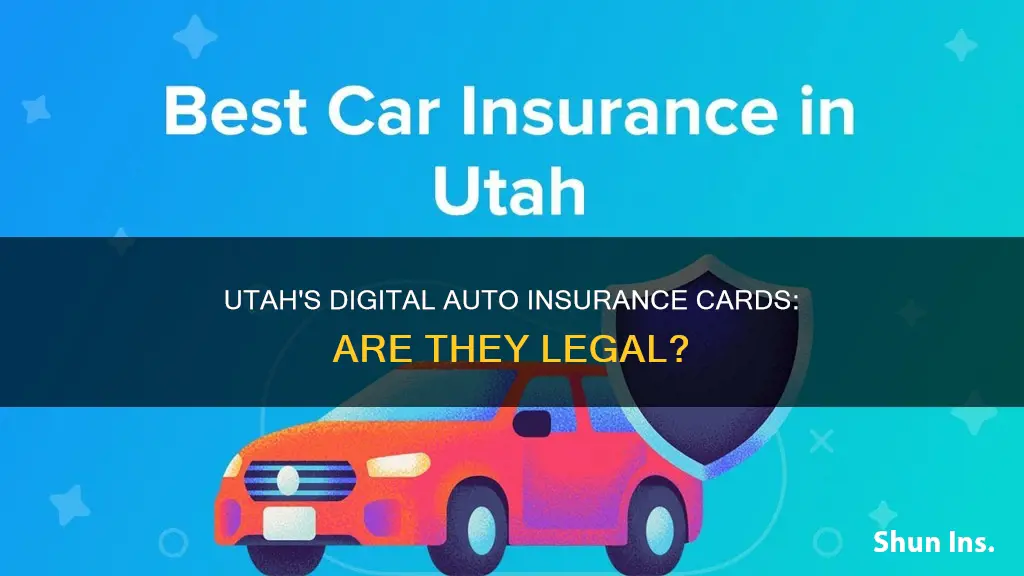 does utah allow digital auto insurance cards