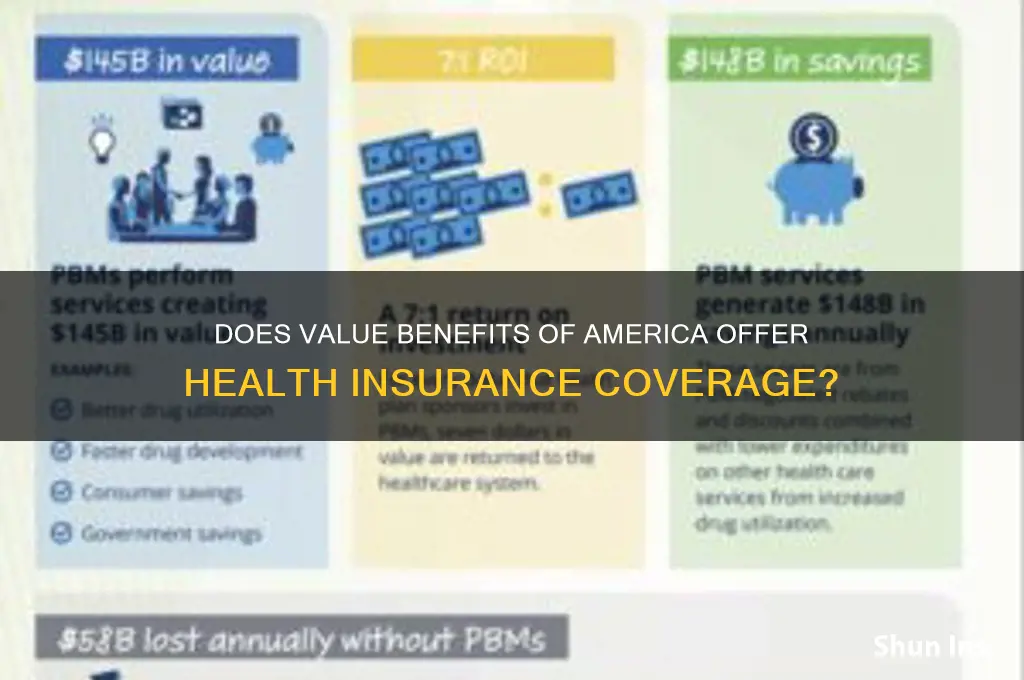 does value benefits of america provide health insurance
