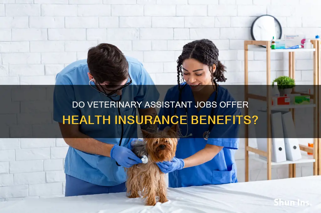 does veterinary assistan jobs provide health insurance