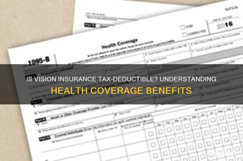 does vision insurance count as health insurance for taxes