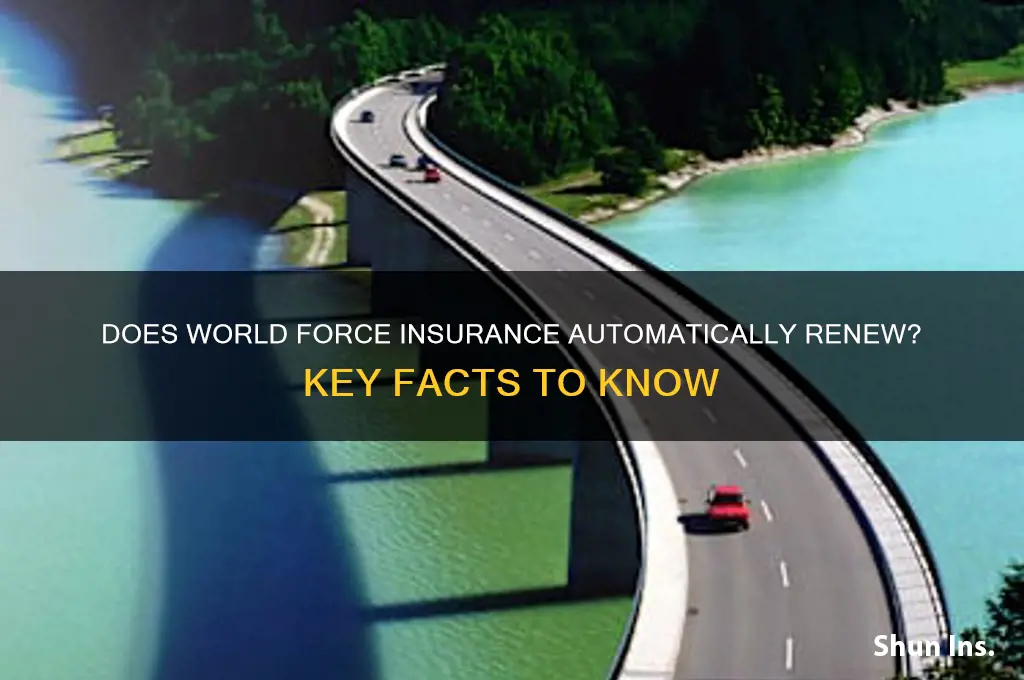 does world force insurance automatically renew