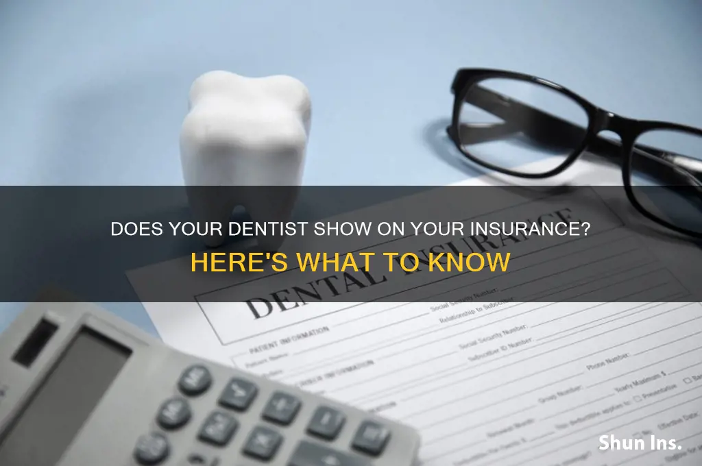 does your dentist show on your insurance