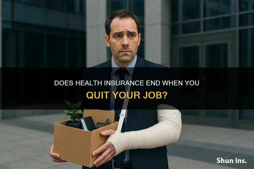 does your health insurance end the day you quit