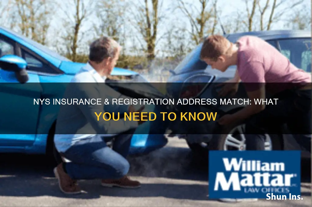 does your insurance and registration address have to match nys