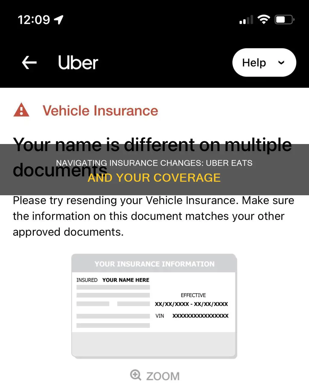 does your insurance change when you drive for uber eats