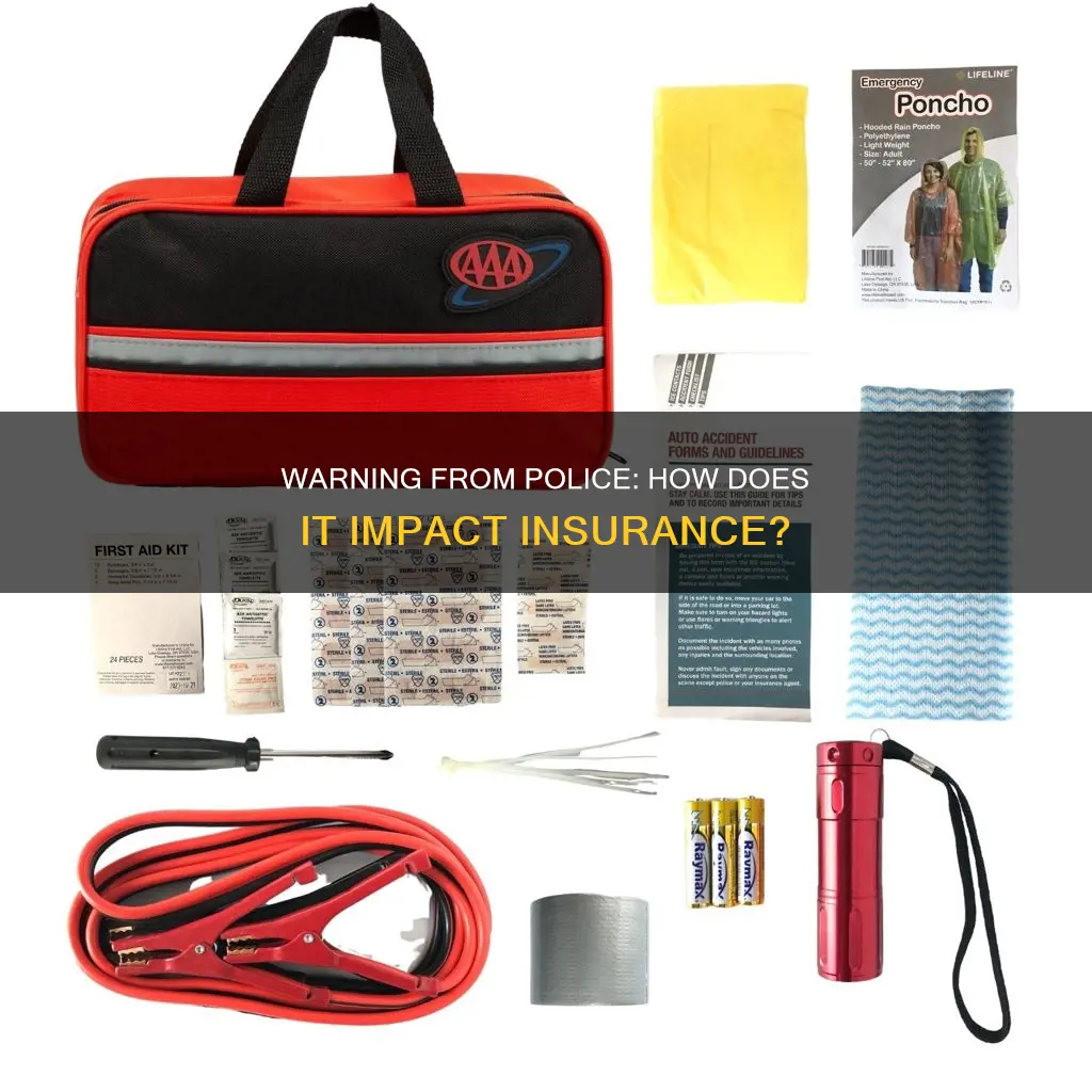 does.a.warning.from.a police officer affect my insurance
