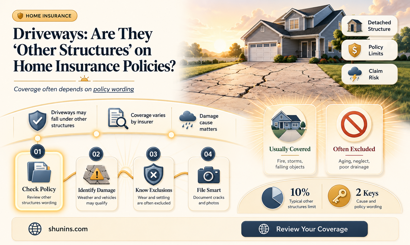 are driveways considered other structures on homeowners insurance