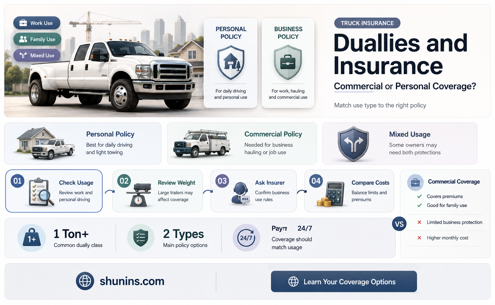are duallies considered commercial for insurance