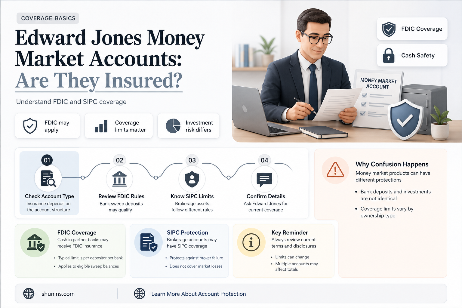 are edward jones money market accounts insured