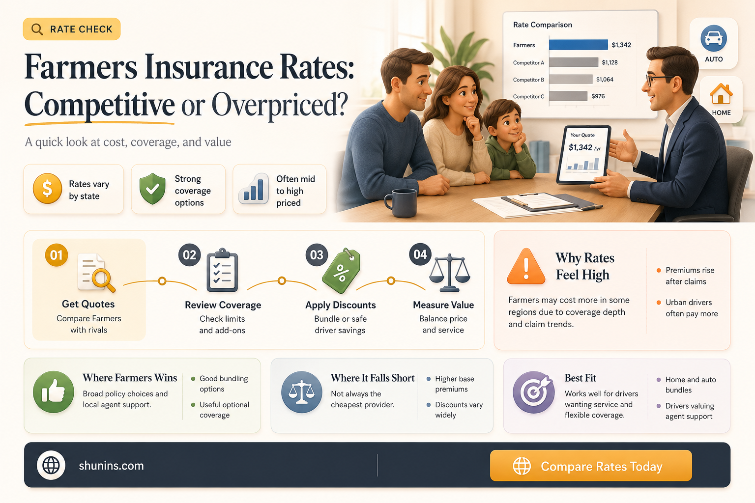 are farmers insurance rates competitive
