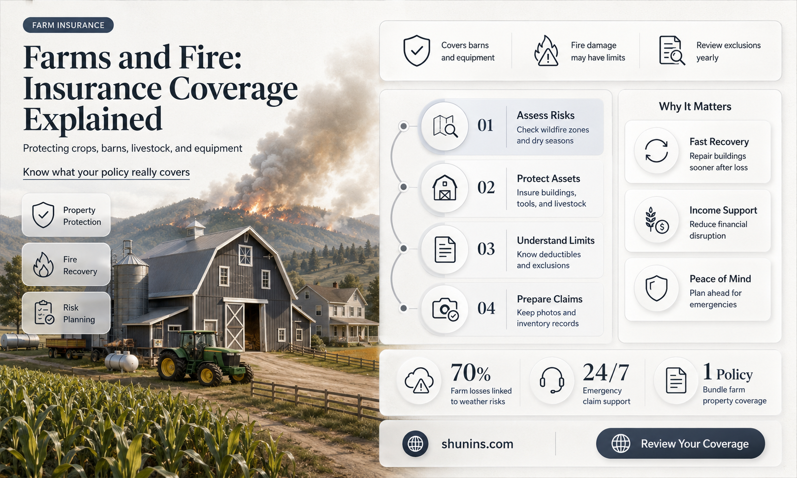 are farms insured against fire