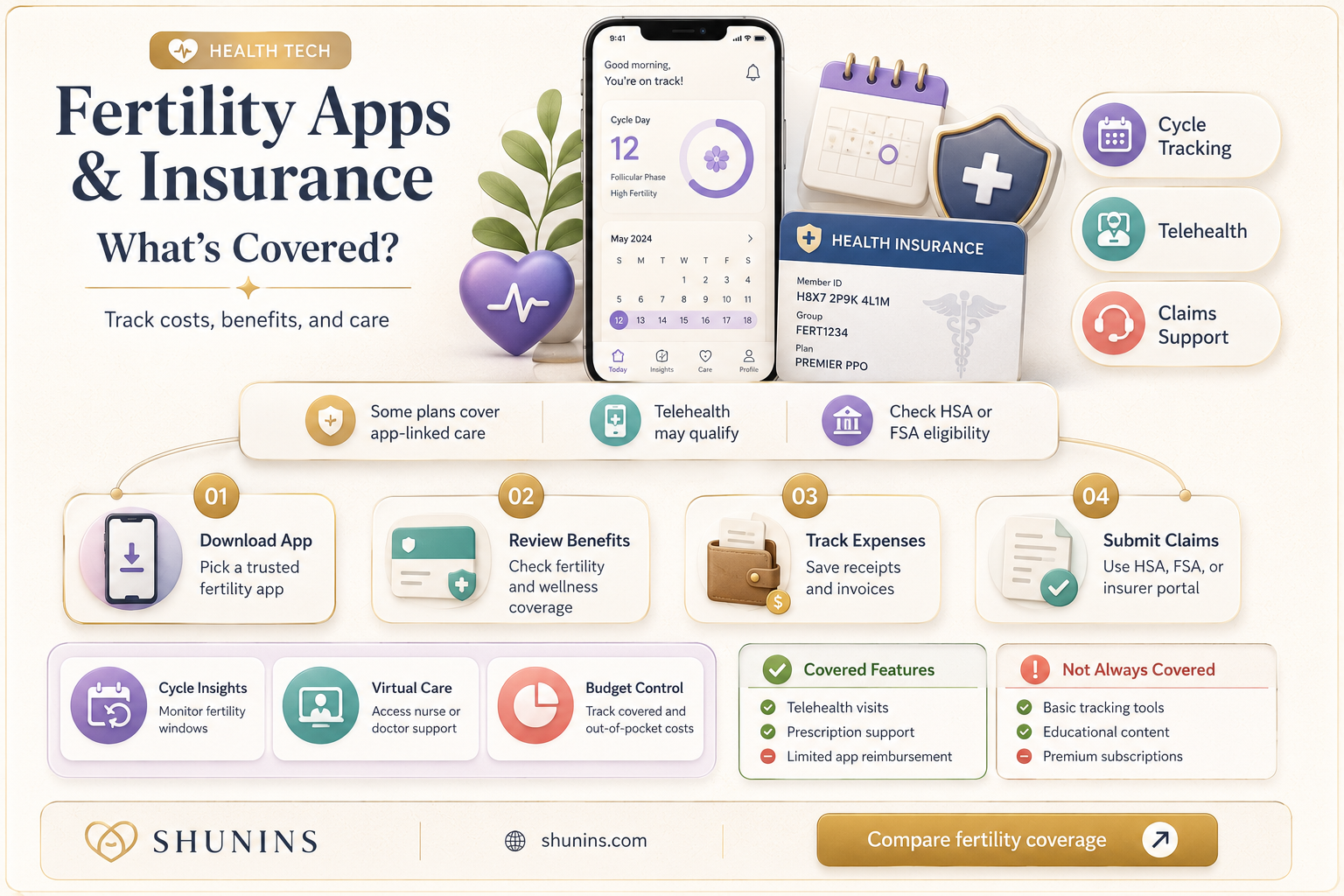 are any fertility awareness apps coevred by insurance