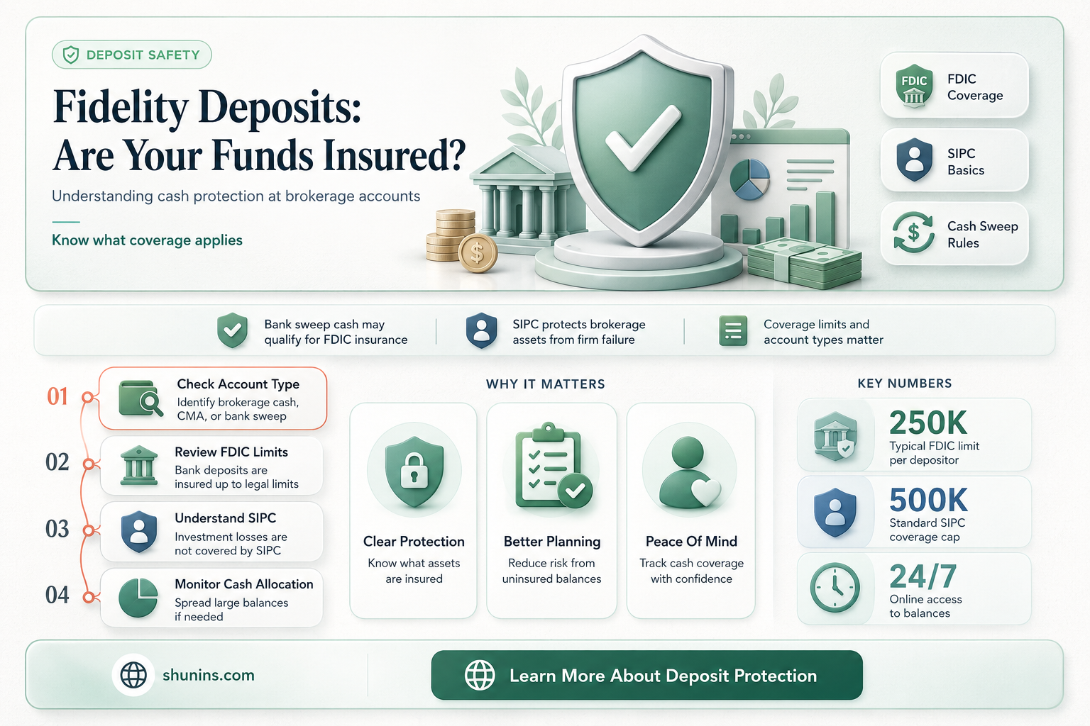 are fidelity deposits insured