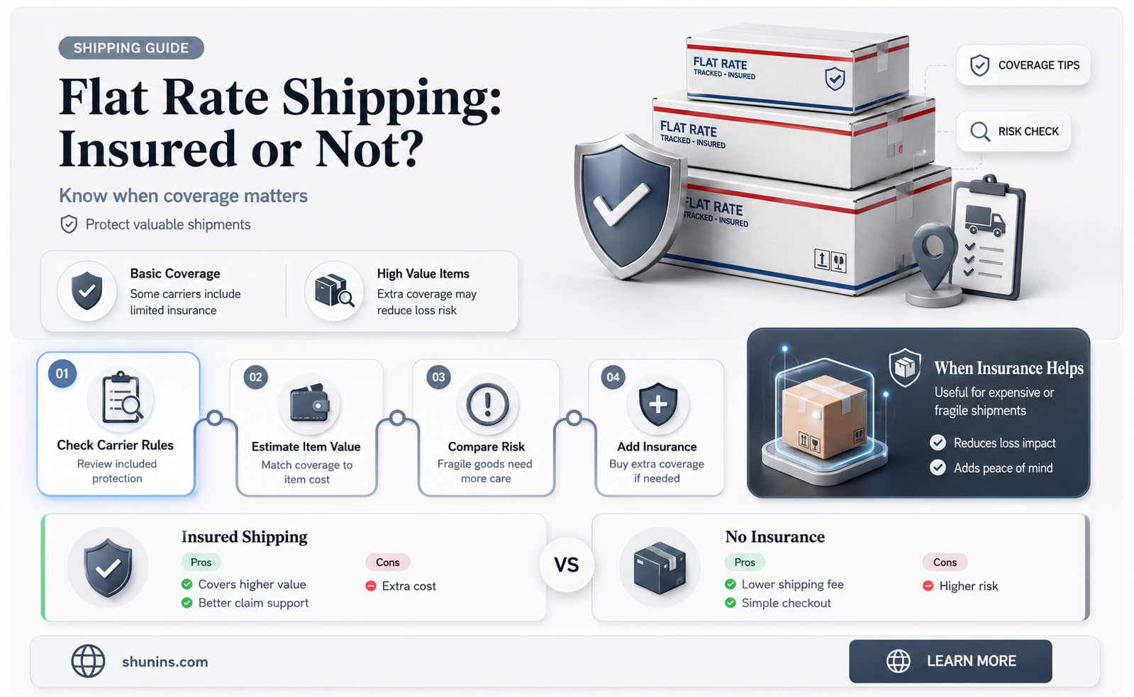 are flat rate boxes insured