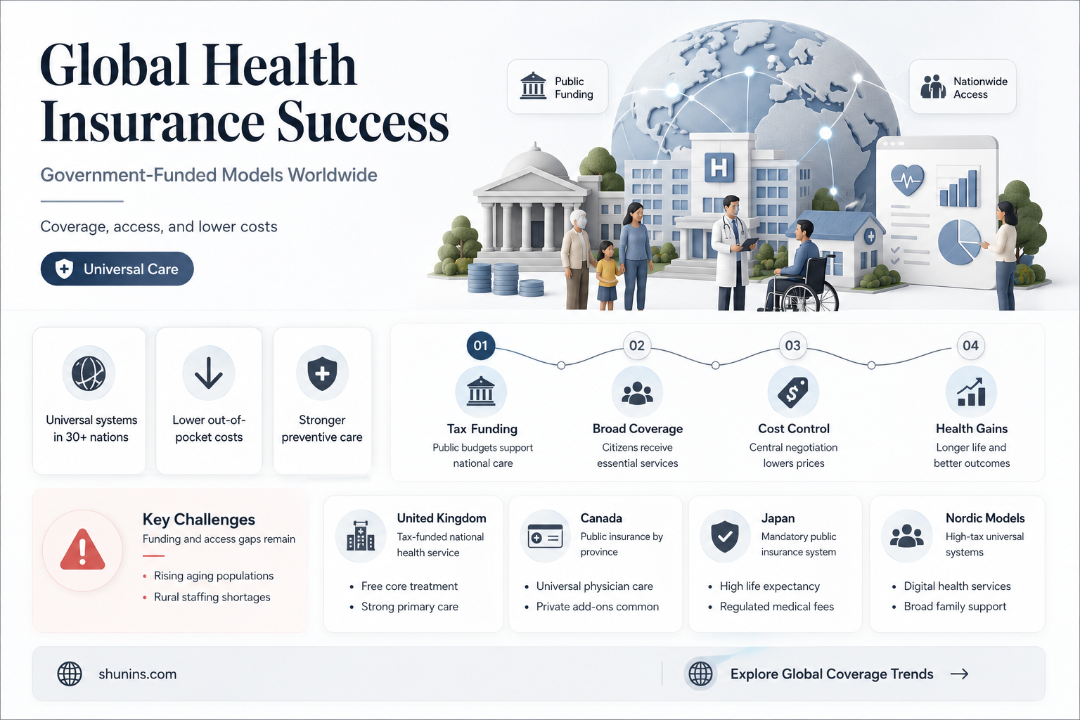 are government funded health insurance in other countries successful